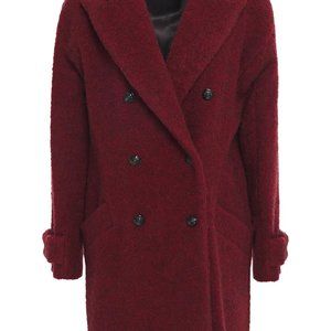 BA&SH Sixty double-breasted brushed-bouclé coat